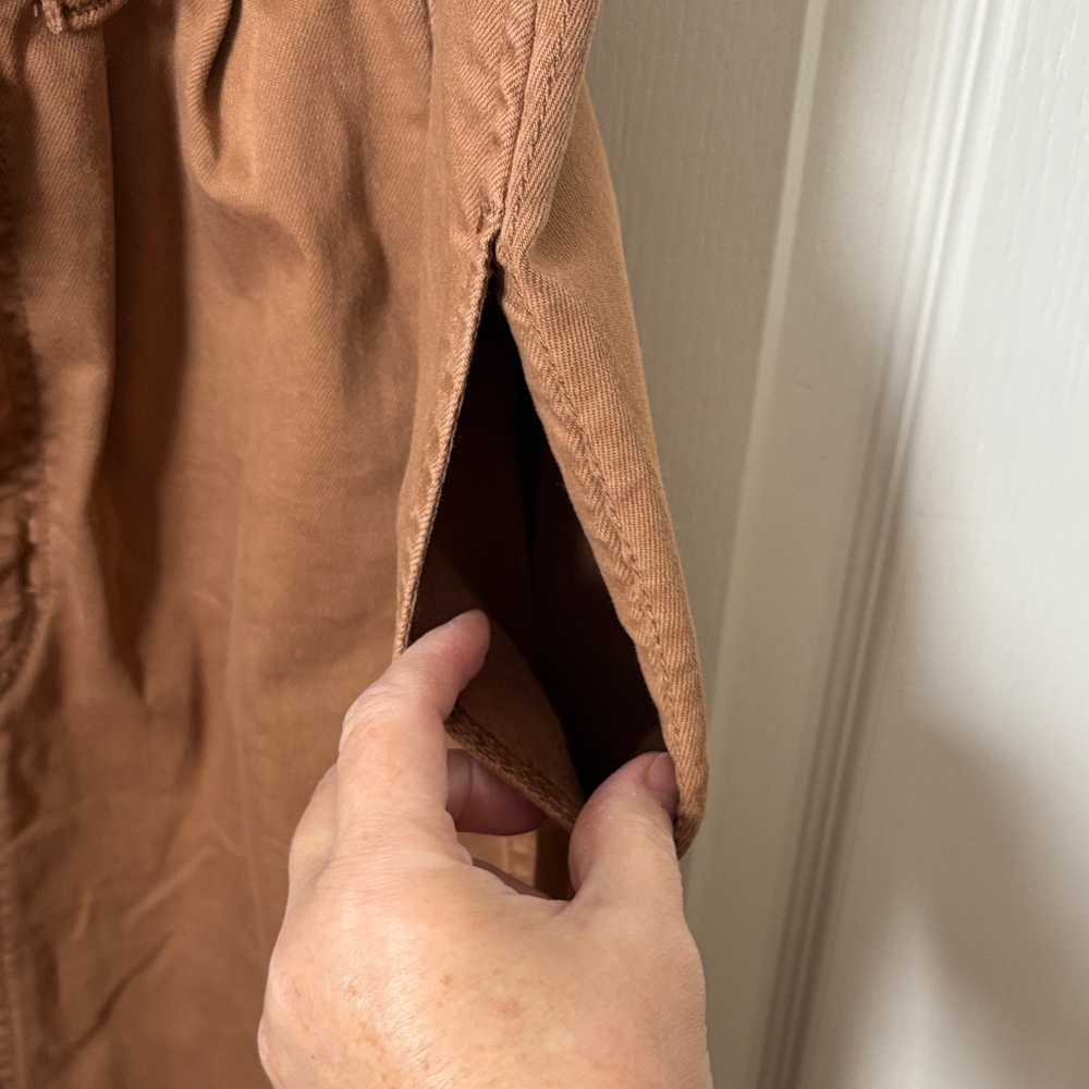 Listicle Asymmetrical Brown Tulip Hem Skirt - Picture 4 of 5